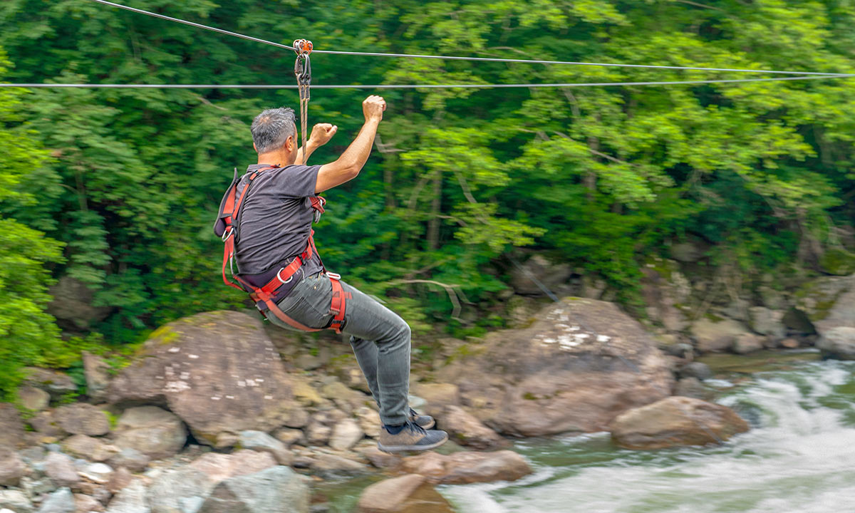 Connect with nature and enjoy the Canopy River Zip Line Tour. 