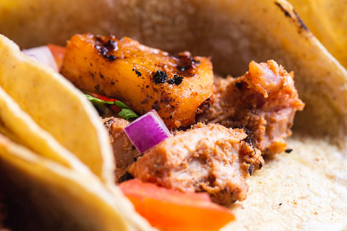 Tacos al pastor en Cancún