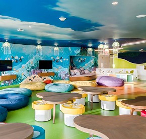 Garza Blanca es uno de los mejores resorts familiares todo incluido en Cancún. Este fabuloso club para niños es un lugar en el que podrán jugar, aprender y divertirse. La mejor parte es que el acceso a este no tiene costo para niños de 4 a 12 años.